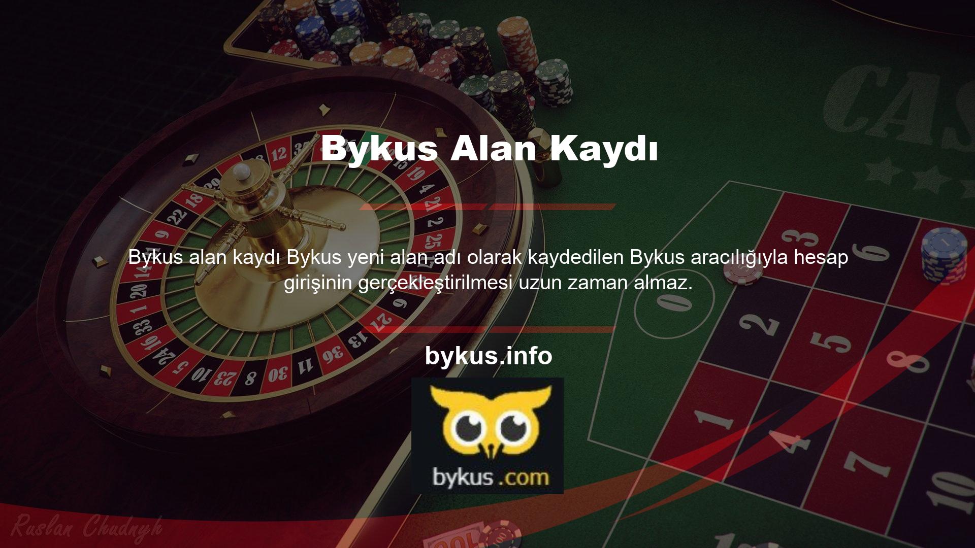 Bykus sitesinin ilgili kısmını hemen tıkladıktan sonra küçük bir pencere açılır